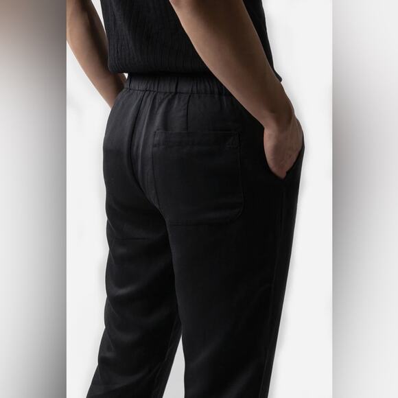 Schnayderman's | Men’s Black Pop Pants Linen Lyocell Breathable Pull On S - Picture 3 of 12
